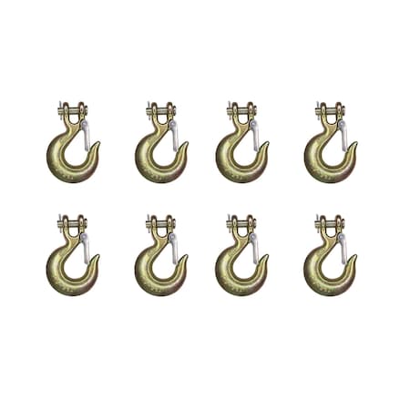 Tie 4 Safe G70 5/16" Clevis Slip Hook Flatbed Truck Trailer Transport Tow Chain Hook, 8PK FH407-516-8